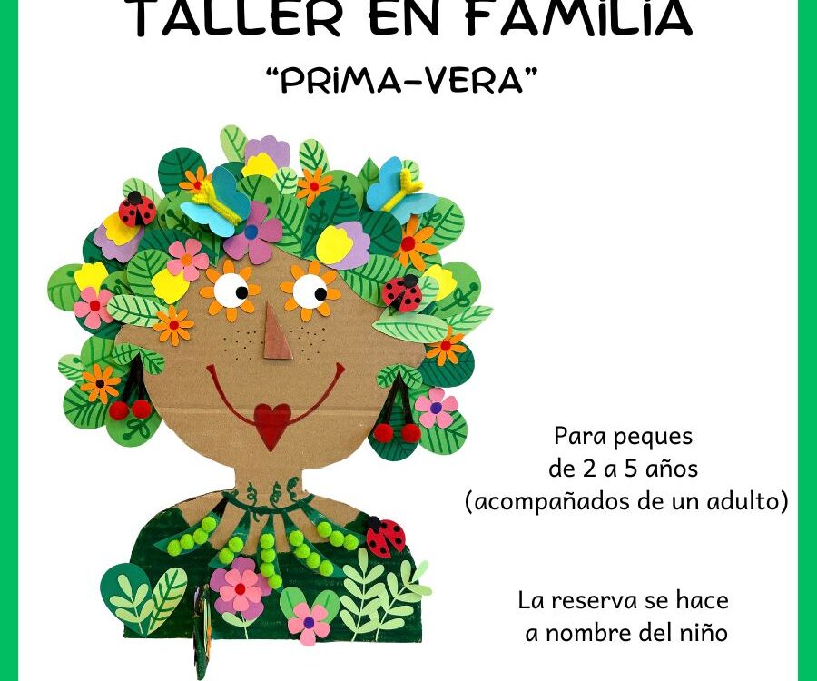 Cartel con información del taller dedicado a la primavera