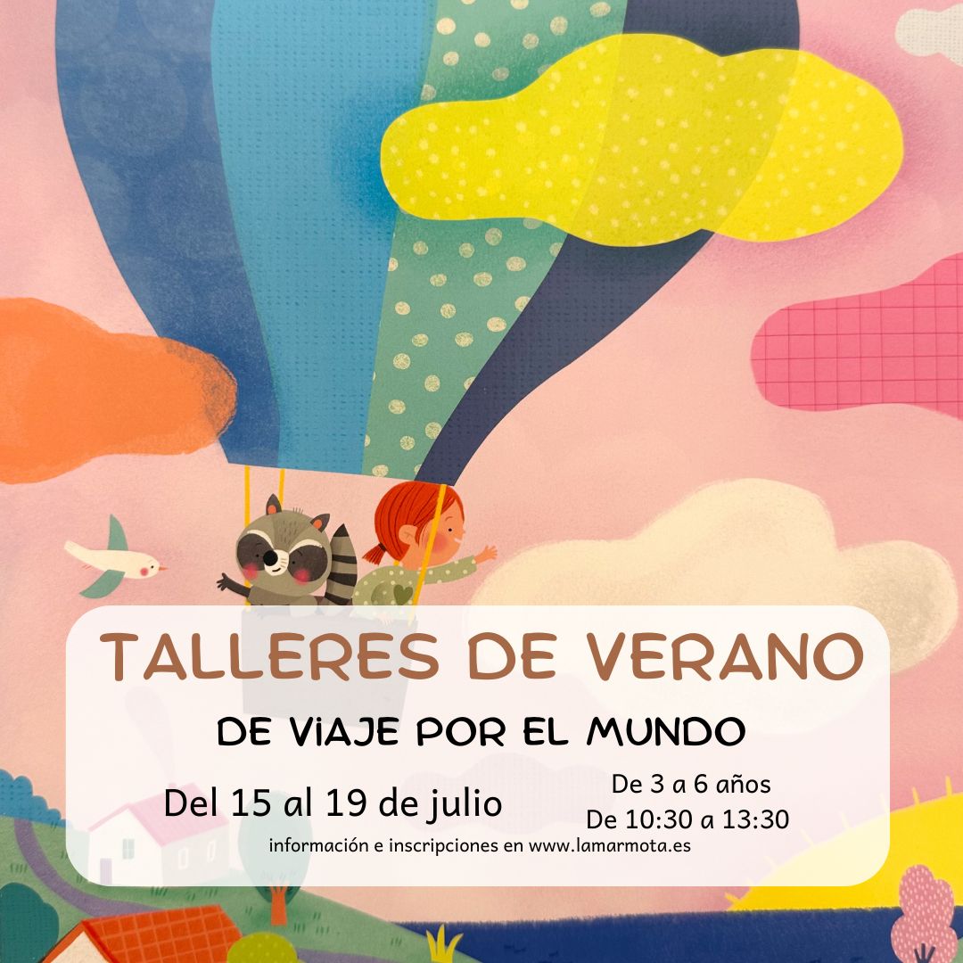 Cartel con información del día y hora de los talleres