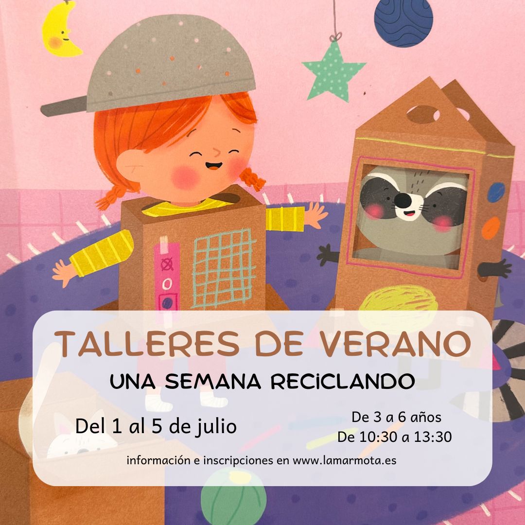 Cartel con información de los días y horas de los talleres de verano