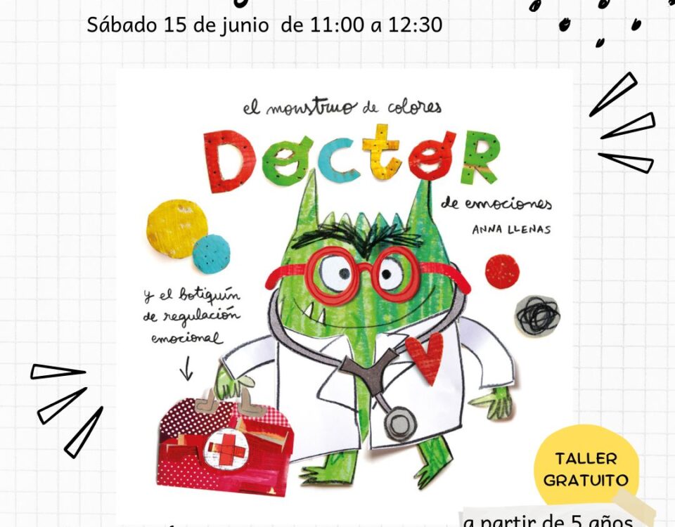 cartel con información del día y hora del taller