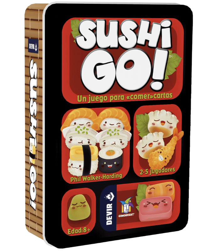 fotografía del embalaje del juego en el que aparecen ilustrados diferentes piezas de sushi