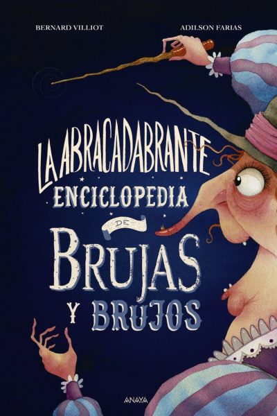 Portada del libro en la que aparece parte de la ilustración de una bruja haciendo un hechizo con su varita