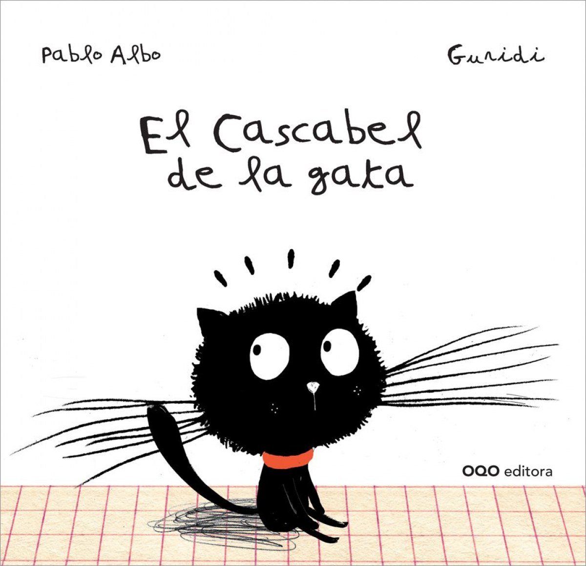 Portada del cuento en la que aparece la ilustración de una gata de colore negro.