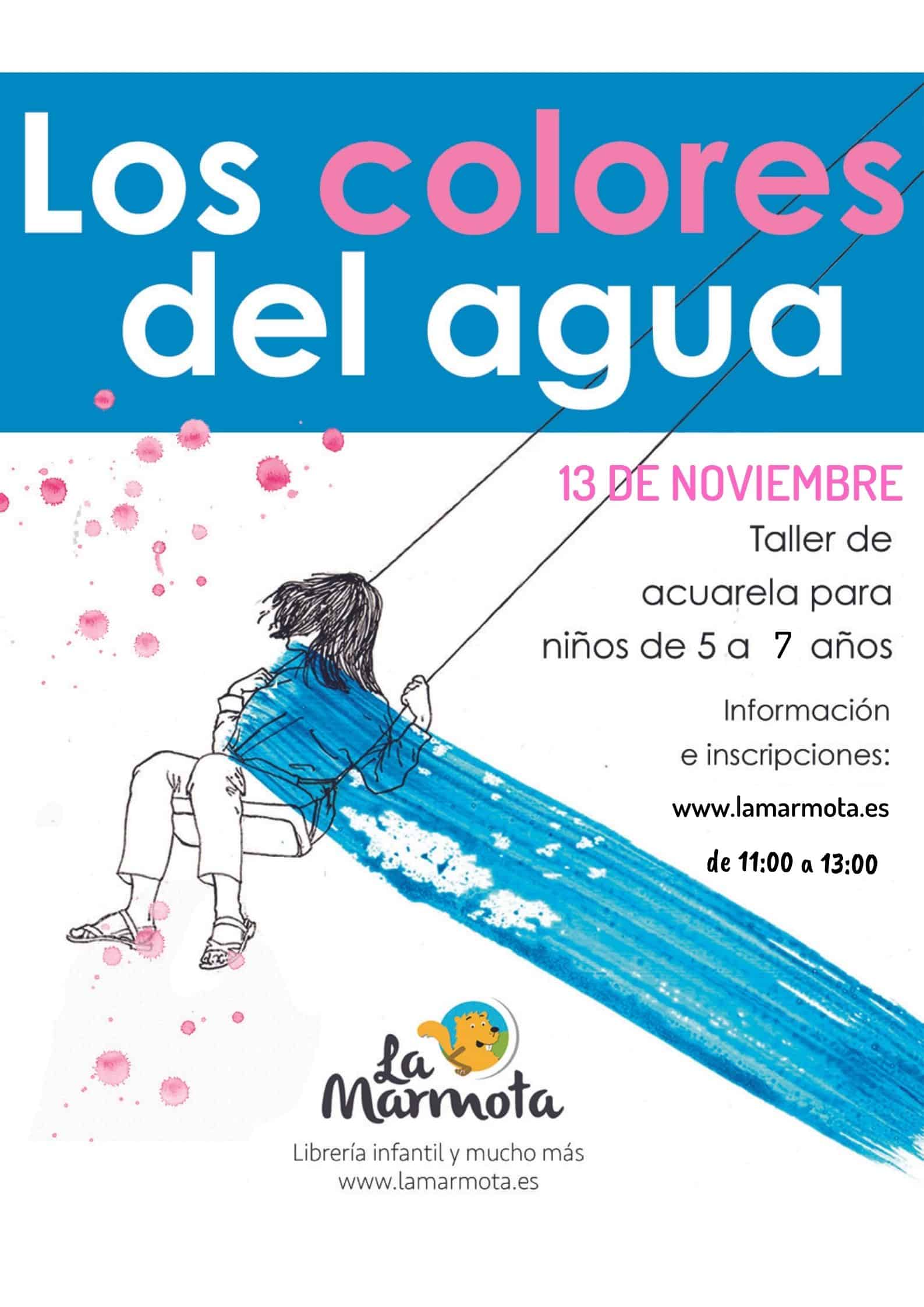 Cartel con información del taller de acuarela