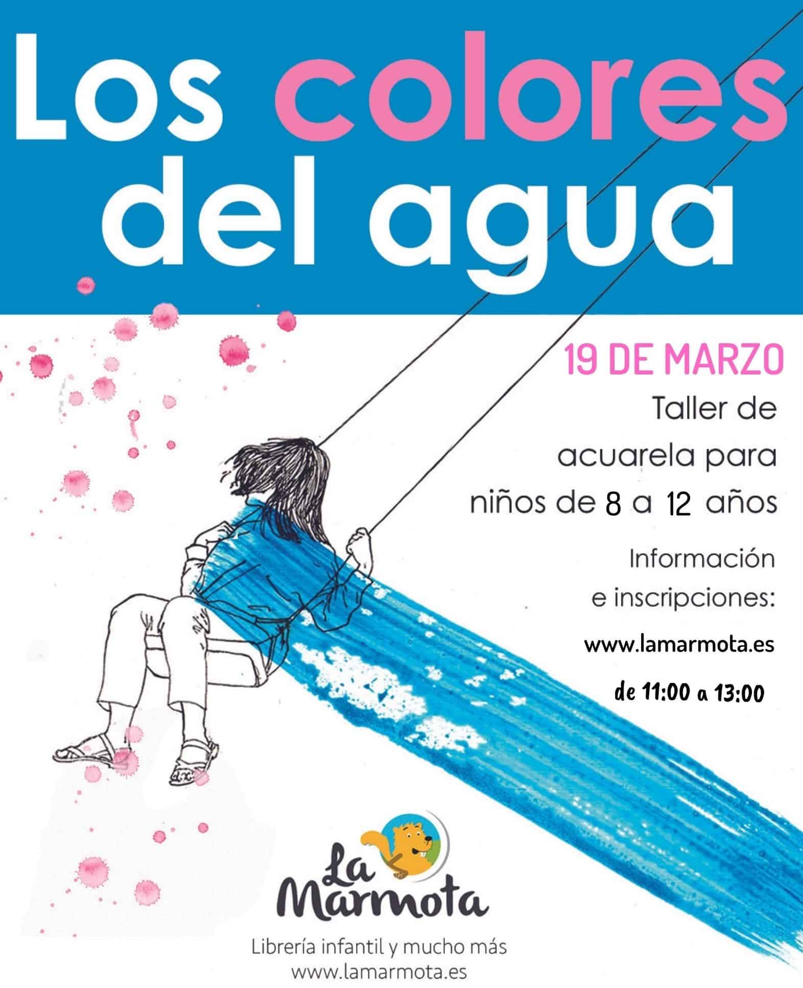 cartel con información del taller de acuarela