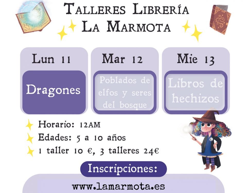 Cartel con información del taller de dragones