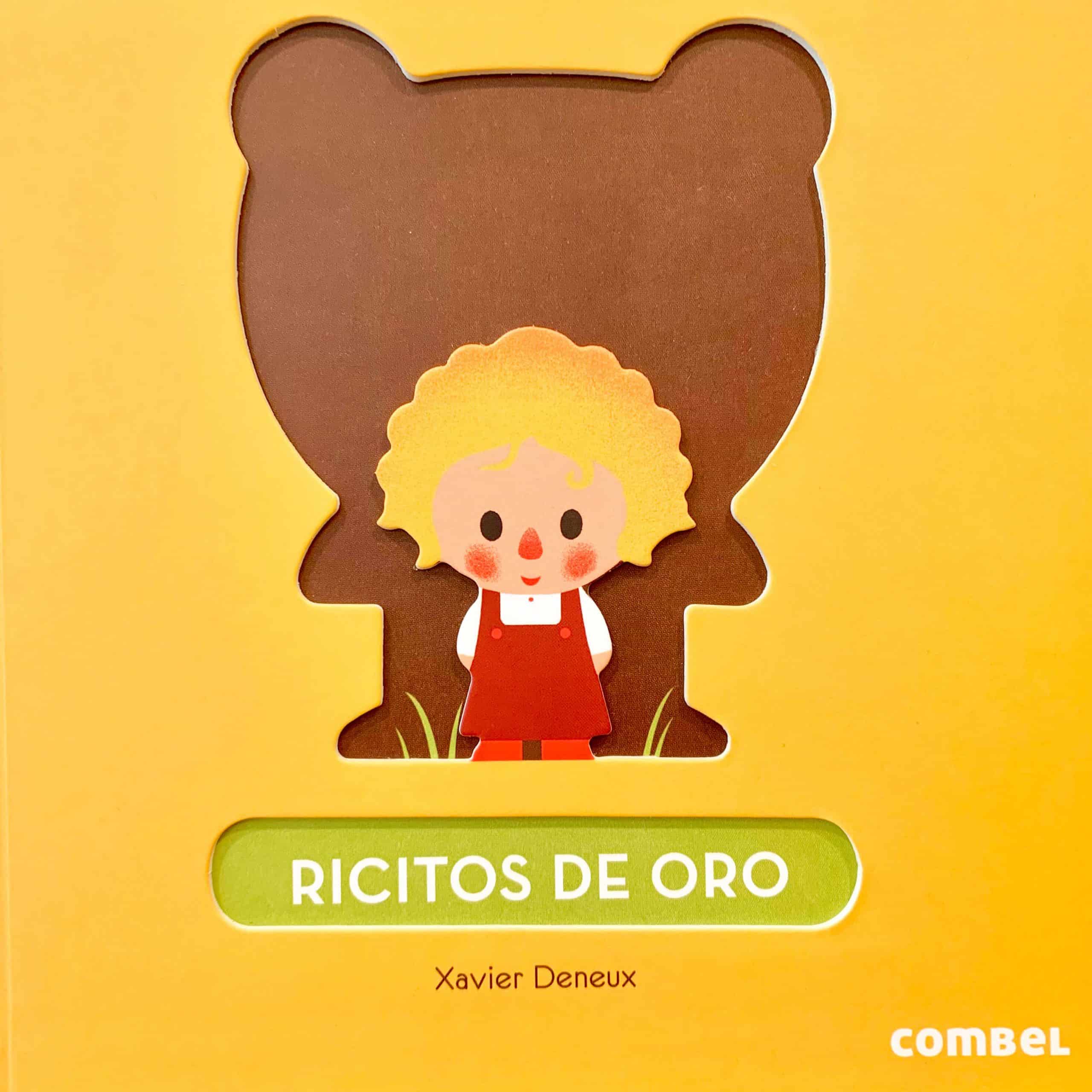 Portada del cuento donde aparece la silueta de un oso y ricitos de oro