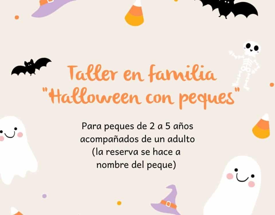 cartel del taller ilustrado con elementos de halloween