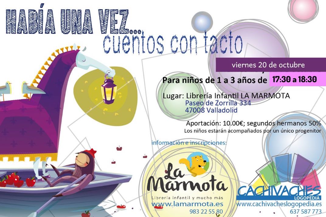 Cartel con información de la hora y día de celebración del taller