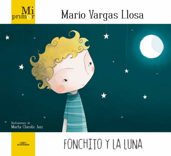 Portada del libro en el que aparece la ilustración de un niño mirando la luna