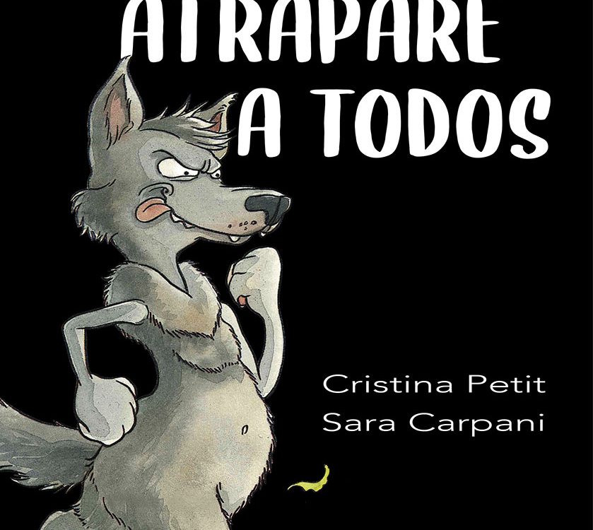 portada del libro en la que aparece en grande la ilustración de un lobo que va caminando