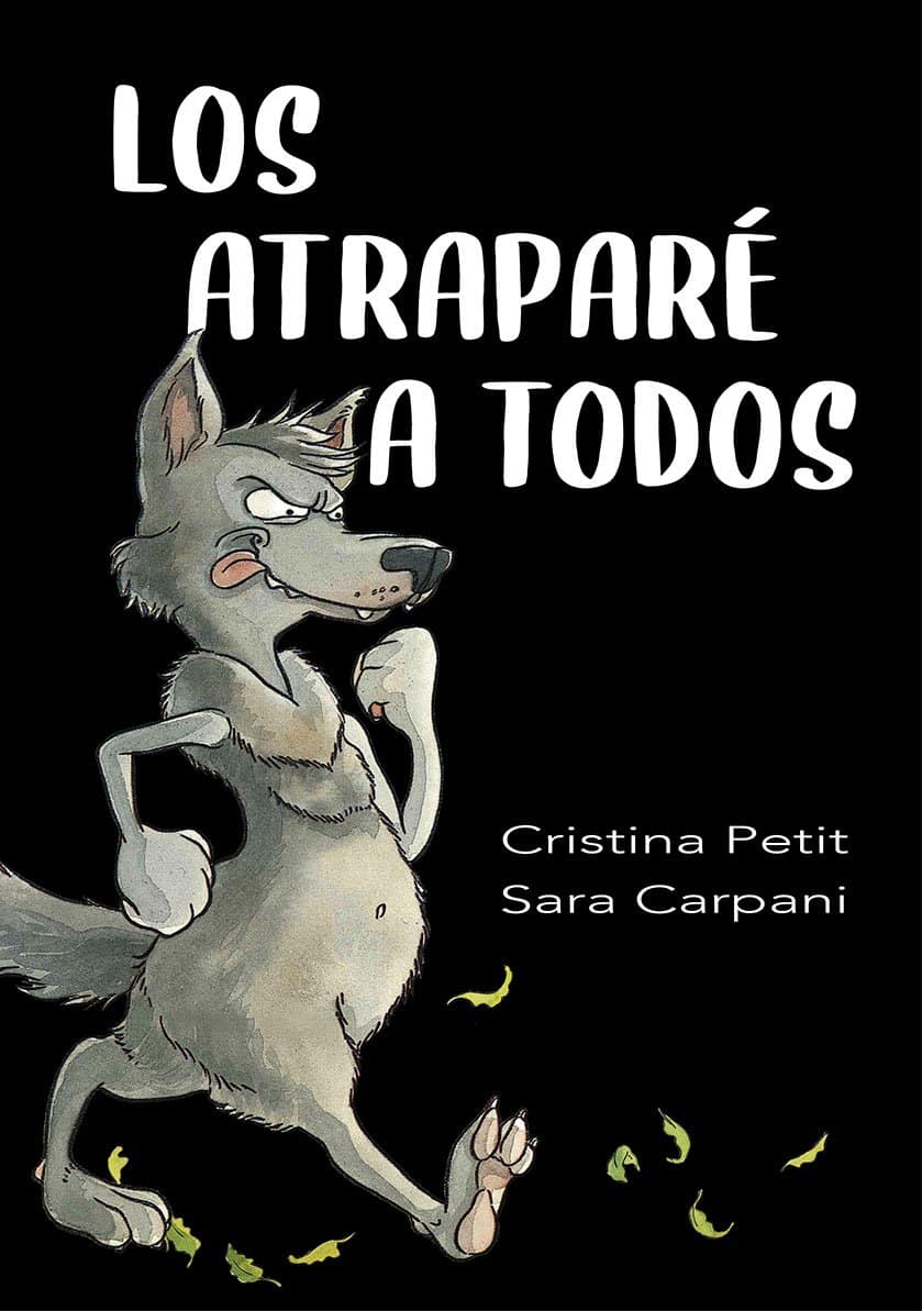 portada del libro en la que aparece en grande la ilustración de un lobo que va caminando