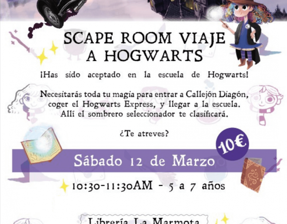 Cartel con la información para el scape Room